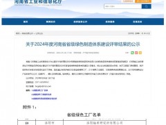 轴研所荣获2024年河南省“省级绿色工厂”称号